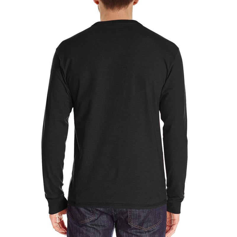 PEGENO Men's Casual Slim Fit Long Sleeve Henley T-Shirts Cotton Shirts (US Medium, A5 Black) - Image 2